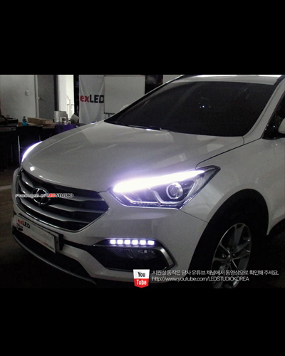 MÍ LED ĐÈN PHA CHO SANTAFE 2016 MẪU EX